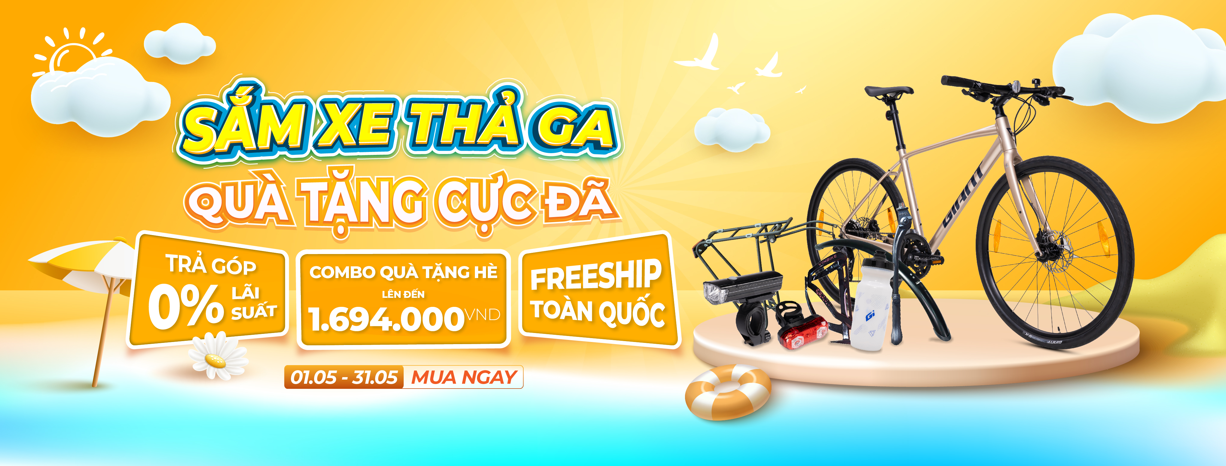 Banner Home SẮM XE THẢ GA - QUÀ TẶNG CỰC ĐÃ 