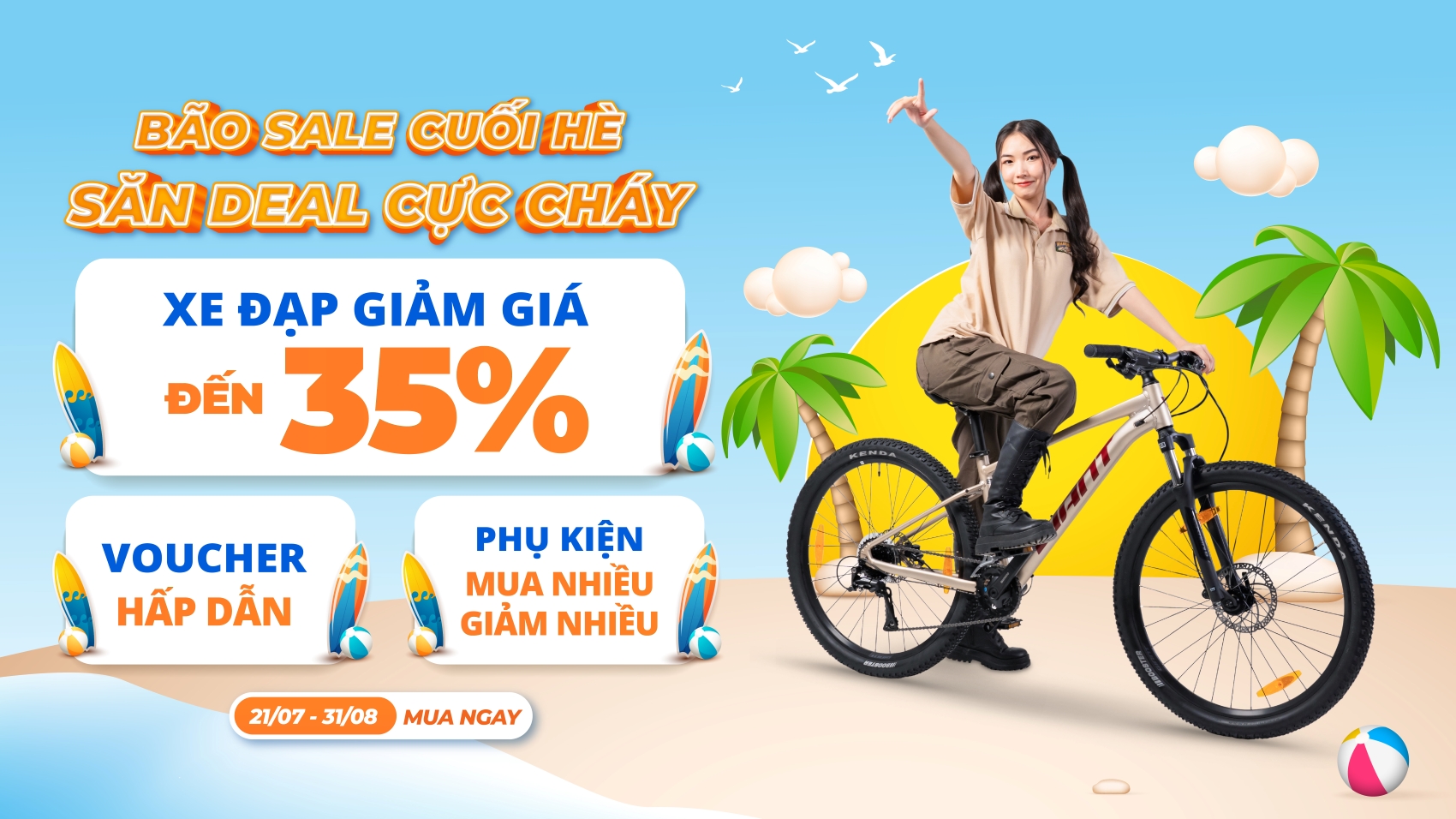 Bão Sale Cuối Hè Cùng Xedap.vn - Phụ Kiện Xe Đạp Giảm Giá Cực Sâu