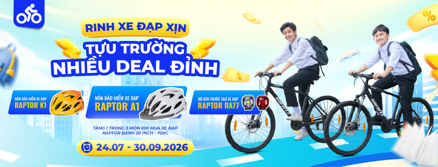 RINH XE ĐẠP XỊN – TỰU TRƯỜNG NHIỀU DEAL ĐỈNH: GIẢM ĐẾN 30%, TẶNG THÊM PHỤ KIỆN