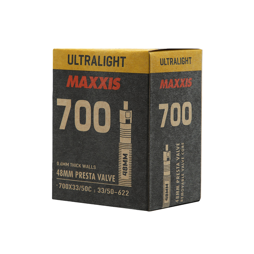 Ruột Xe Đạp 700X33/50C 48mm Van Nhỏ (Presta) MAXXIS Ultralight Bicycle Tube
