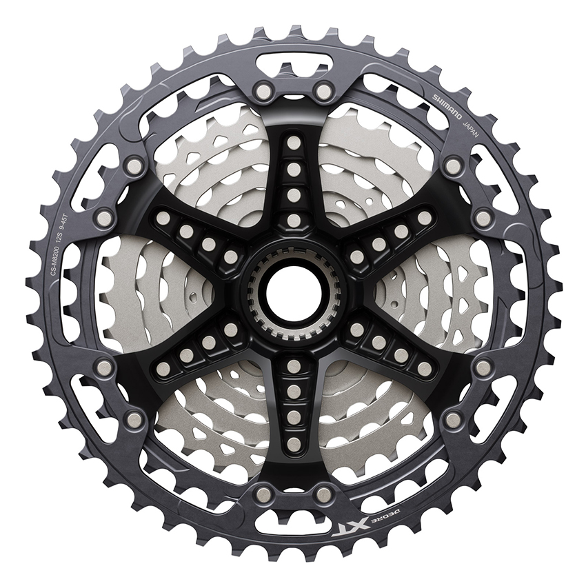 Líp Xe Đạp Địa Hình SHIMANO Deore XT, CS-M8200-12, 12-Speed (Hyperglide+), 9-45T, Cassette Sprocket