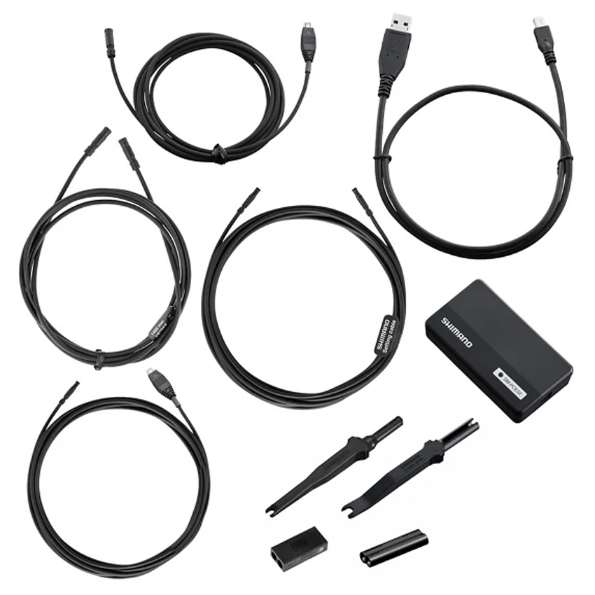 Bộ Dây Cáp Kết Nối Bảo Trì Cho Bộ Truyền Động Xe Đạp SHIMANO SM-PCE02, USB Cable, PC Link Cable (SD50, SD300), Setting Cable (SD300), EW-SD50, SM-JC41, EW-JC304, TL-EW02, TL-EW300, 3 Group Setting Kit Box For STEPS/DI2