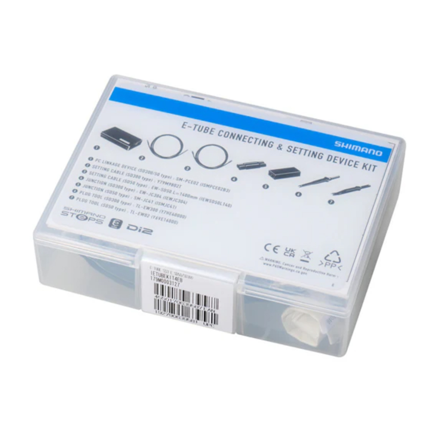 Bộ Dây Cáp Kết Nối Bảo Trì Cho Bộ Truyền Động Xe Đạp SHIMANO SM-PCE02, USB Cable, PC Link Cable (SD50, SD300), Setting Cable (SD300), EW-SD50, SM-JC41, EW-JC304, TL-EW02, TL-EW300, 3 Group Setting Kit Box For STEPS/DI2