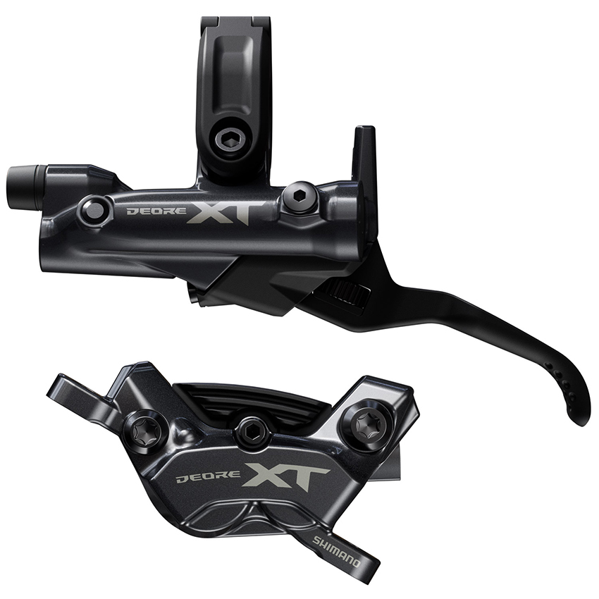 Bộ Thắng Đĩa Trước Xe Đạp SHIMANO Deore XT, BL-M8200(L), BR-M8220(F), W/O Adapter, Metal Pad (W/FIN), 1000mm Hose (SM-BH90-SBM Black), W/Connecter Insert, Disc Brake Assembled SET/J-Kit Direct