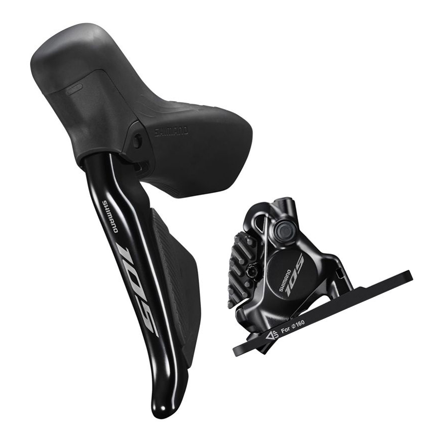 Bộ Thắng Đĩa Trước Xe Đạp SHIMANO 105 ST-R7170(L), BR-R7170(F), For 160mm Rotor, Resin Pad( W/FIN), W/Connecter Insert, 1000mm (SM-BH90 BLK), 5 Group Disc Brake Assembled SET/J-KIT DIRECT