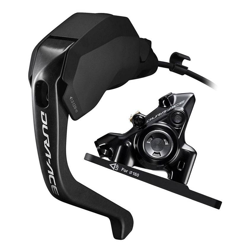 Bộ Thắng Đĩa Trước Xe Đạp SHIMANO Dura-Ace, ST-R9180(L), BR-R9270(F), For 160mm Rotor, Resin Pad(W/Fin), W/Connecter Insert, 1000mm Hose (SM-BH90 Black) Disc Brake Assembled Set/J-Kit Direct