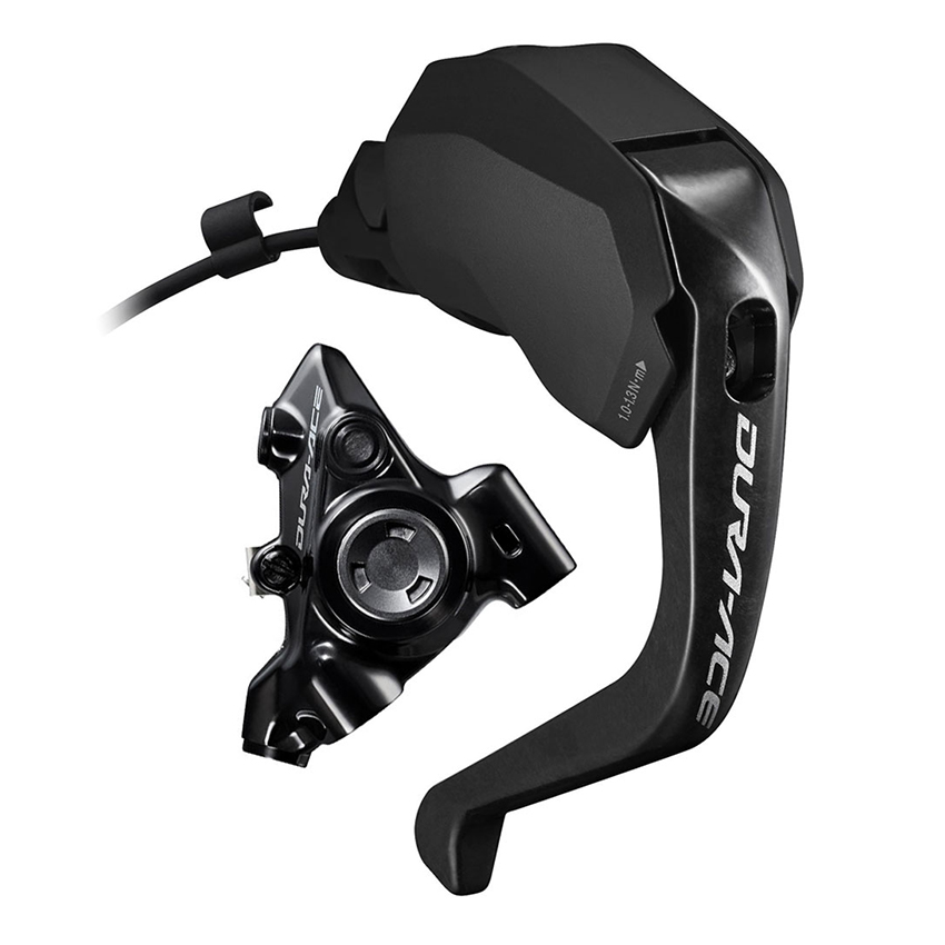 Bộ Thắng Đĩa Sau Xe Đạp SHIMANO Dura-Ace, ST-R9180(R), BR-R9270(R), W/O Adapter, For 25mm MNT, Resin Pad(W/Fin), W/Connecter Insert, 1700mm (SM-BH90 BLK) Disc Brake Assembled Set/J-Kit Direct