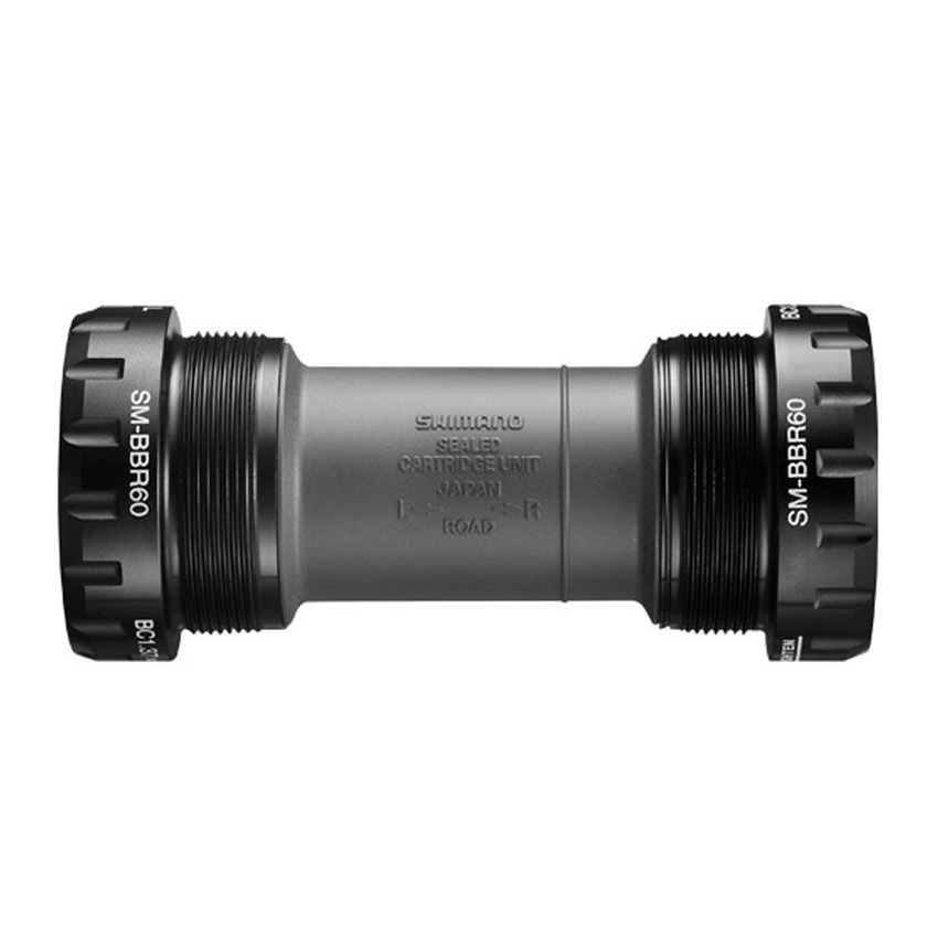 Trục Giữa Xe Đạp SHIMANO SM-BBR60, Right & Left Adapter (BSA), Bearing, Inner Cover,  ETC, W/O TL-FC25 Bottom Bracket