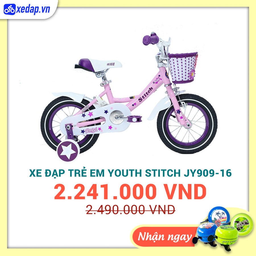 Xe Đạp Trẻ Em Youth STITCH JY909-16 – Bánh 16 Inches
