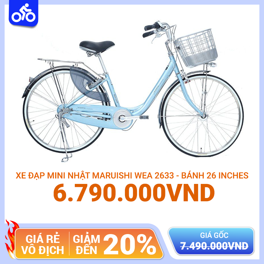 Xe Đạp Mini Nhật MARUISHI WEA 2633 – Bánh 26 Inches
