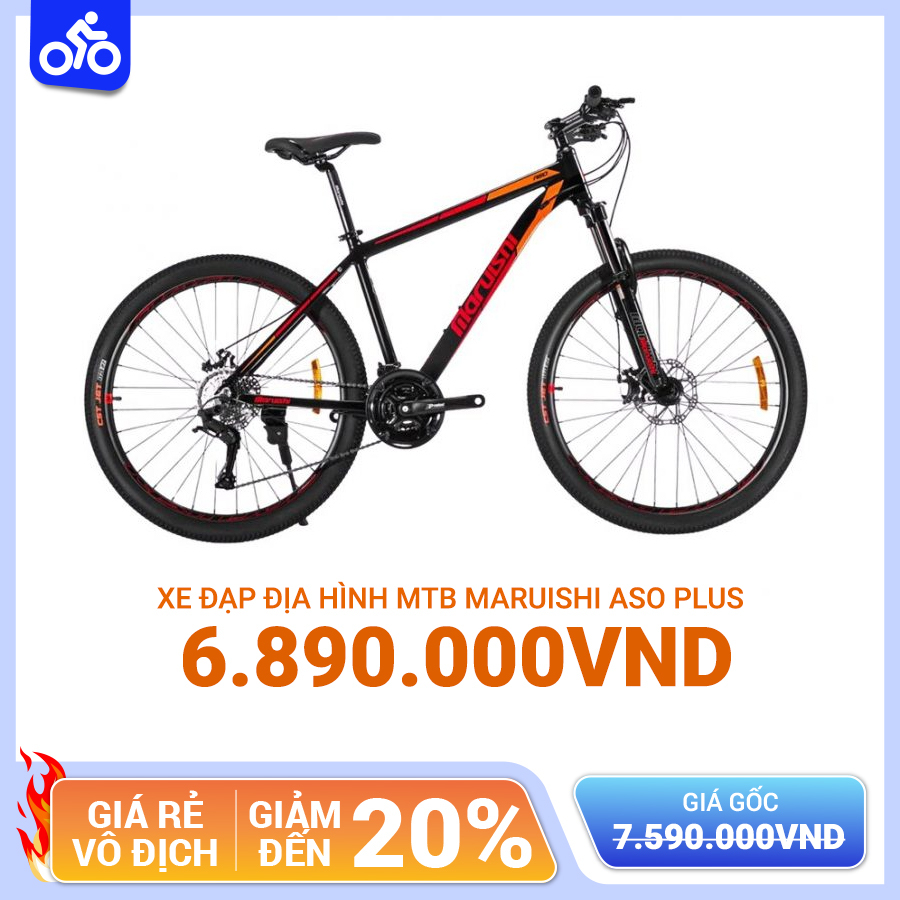 Xe Đạp Địa Hình MTB MARUISHI Aso Plus – Phanh Đĩa, Bánh 27.5 Inches
