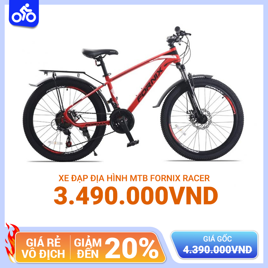 Xe Đạp Địa Hình MTB FORNIX Racer – Phanh Đĩa, Bánh 24 Inches