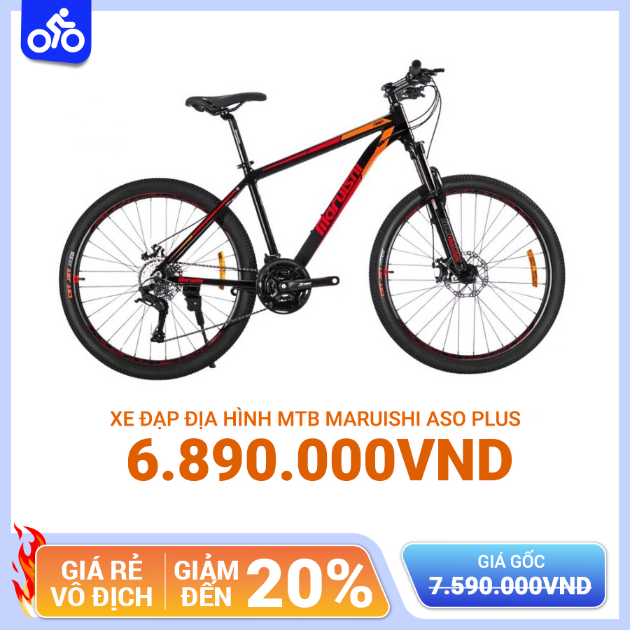 Xe Đạp Địa Hình MTB MARUISHI Aso Plus – Phanh Đĩa, Bánh 27.5 Inches