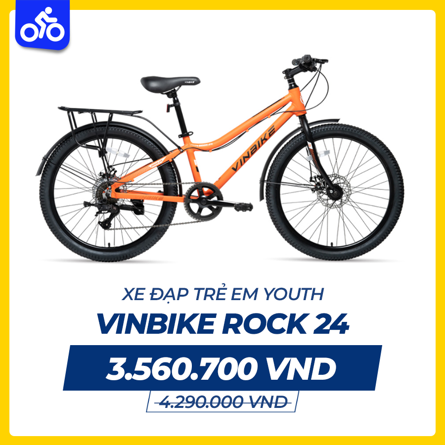 Xe Đạp Trẻ Em Youth VINBIKE Rock 24 – Phanh Đĩa, Bánh 24 Inches