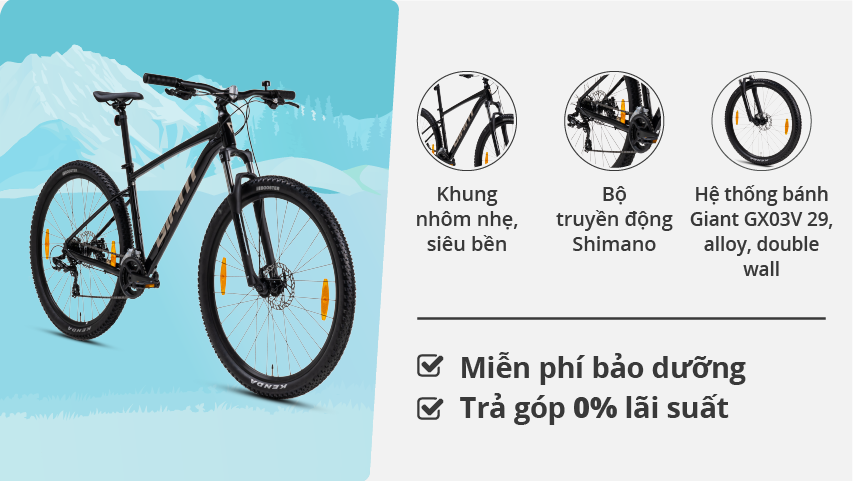 Xe Đạp Địa Hình MTB GIANT Talon 29 4 - Phanh Đĩa, Bánh 29 Inches - 2024