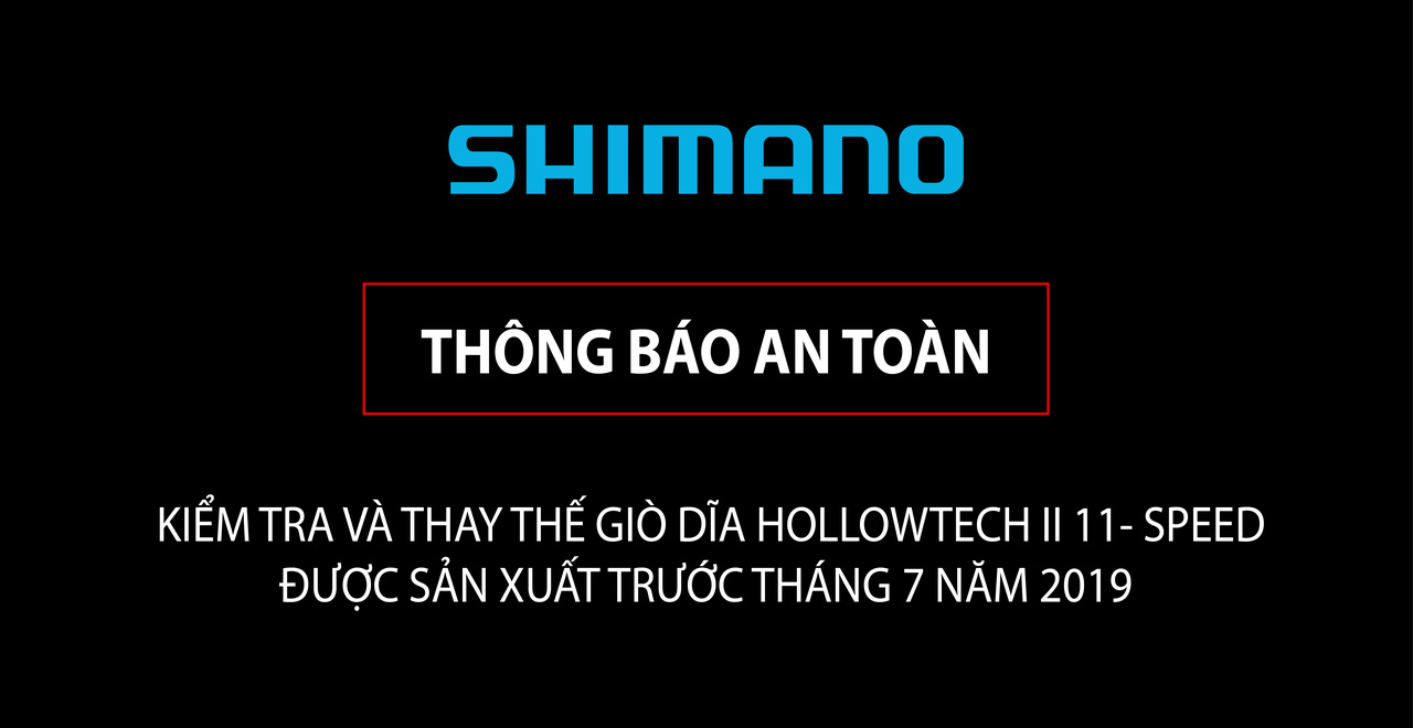 THÔNG BÁO KIỂM TRA VÀ THAY THẾ GIÒ DĨA SHIMANO