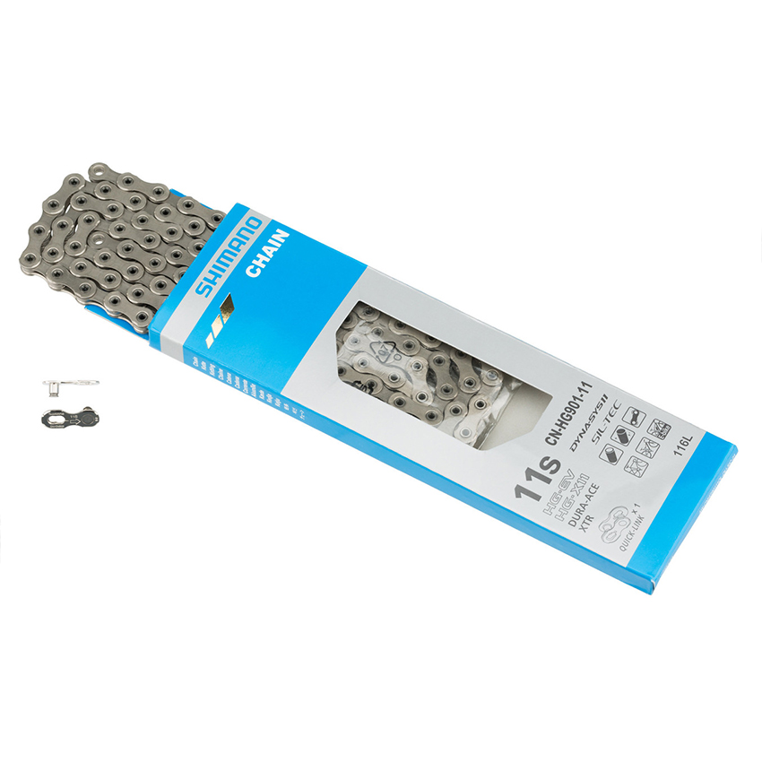  Xích Xe Đạp SHIMANO CN-HG901-11 116 Links For 11-Speed (Road/MTB/E-Bike Compatible), 116 Links (W/Quick-Link,  SM-CN900-11) Bicycle Chain