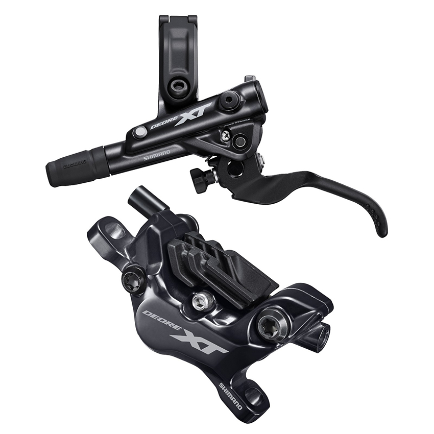  Bộ Thắng Đĩa Xe Đạp SHIMANO Deore XT Disc Brake Assembled Set BL-M8100(L), BR-M8120(F) W/O Adapter, Metal Pad (W/FIN), 1000mm Hose (SM-BH90-SBM Black), W/Connecter Insert